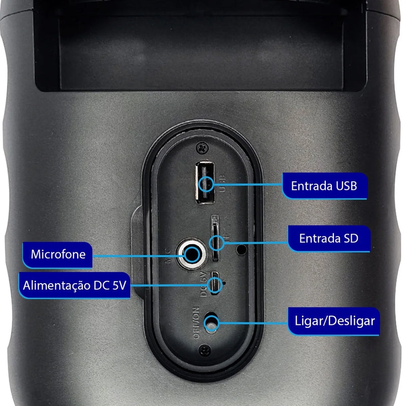 Caixa de som Bluetooth LED Portátil