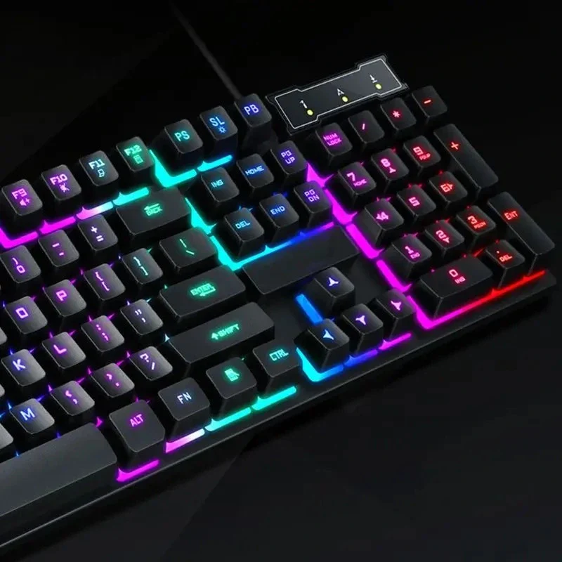 Teclado Gamer Semi-mecânico RGB LED Retroiluminado