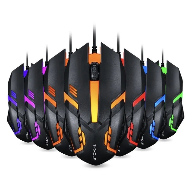 Mouse Gamer Alfa USB 3200 DPI LED RGB com fio JX-M20