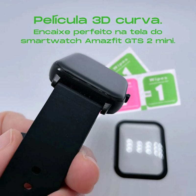 Mini filme 3D com borda curvada para Amazfit GTS 2