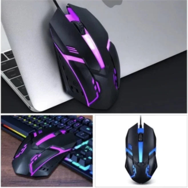 Mouse Gamer Alfa USB 3200 DPI LED RGB com fio JX-M20