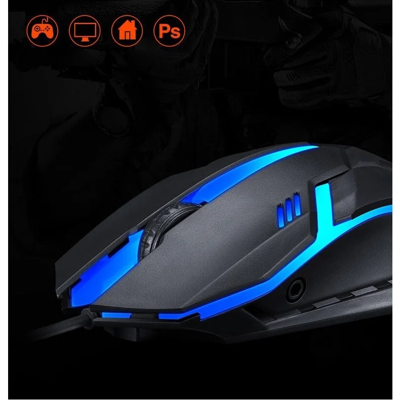 Mouse Gamer Alfa USB 3200 DPI LED RGB com fio JX-M20